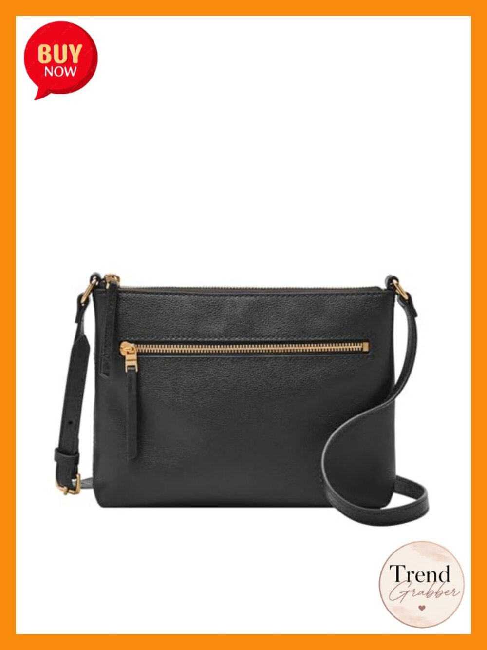 Fossil Leather Small Flap Crossbody Purse Adjustable Strap